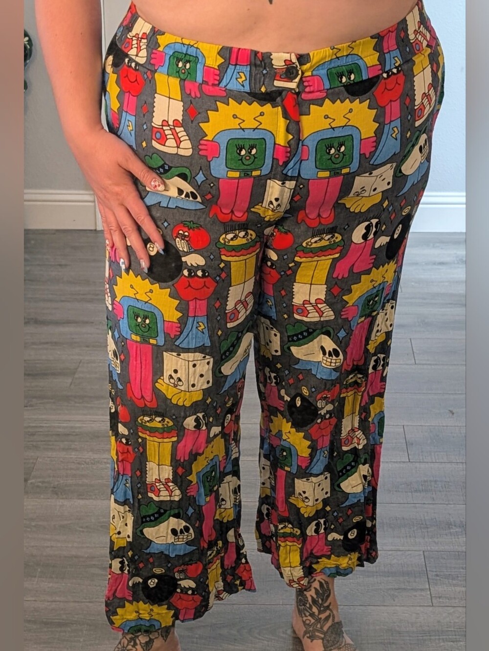 Nooworks Burger Babie Catalina Linen Pants 2X - Picture 2 of 7
